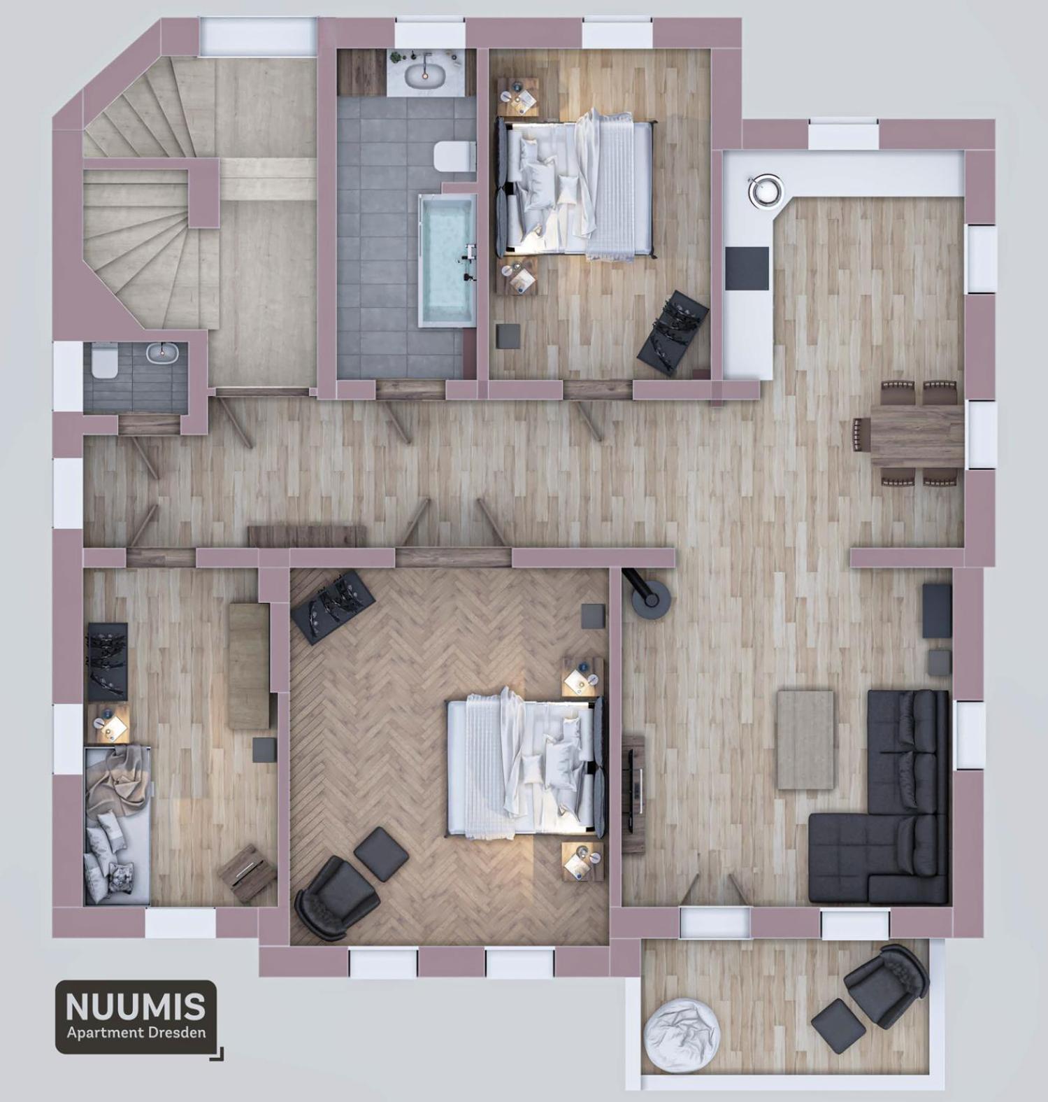 Nuumis Luxury 115 M2 Apartment, Dresdner Heide Mit Garten Apartment