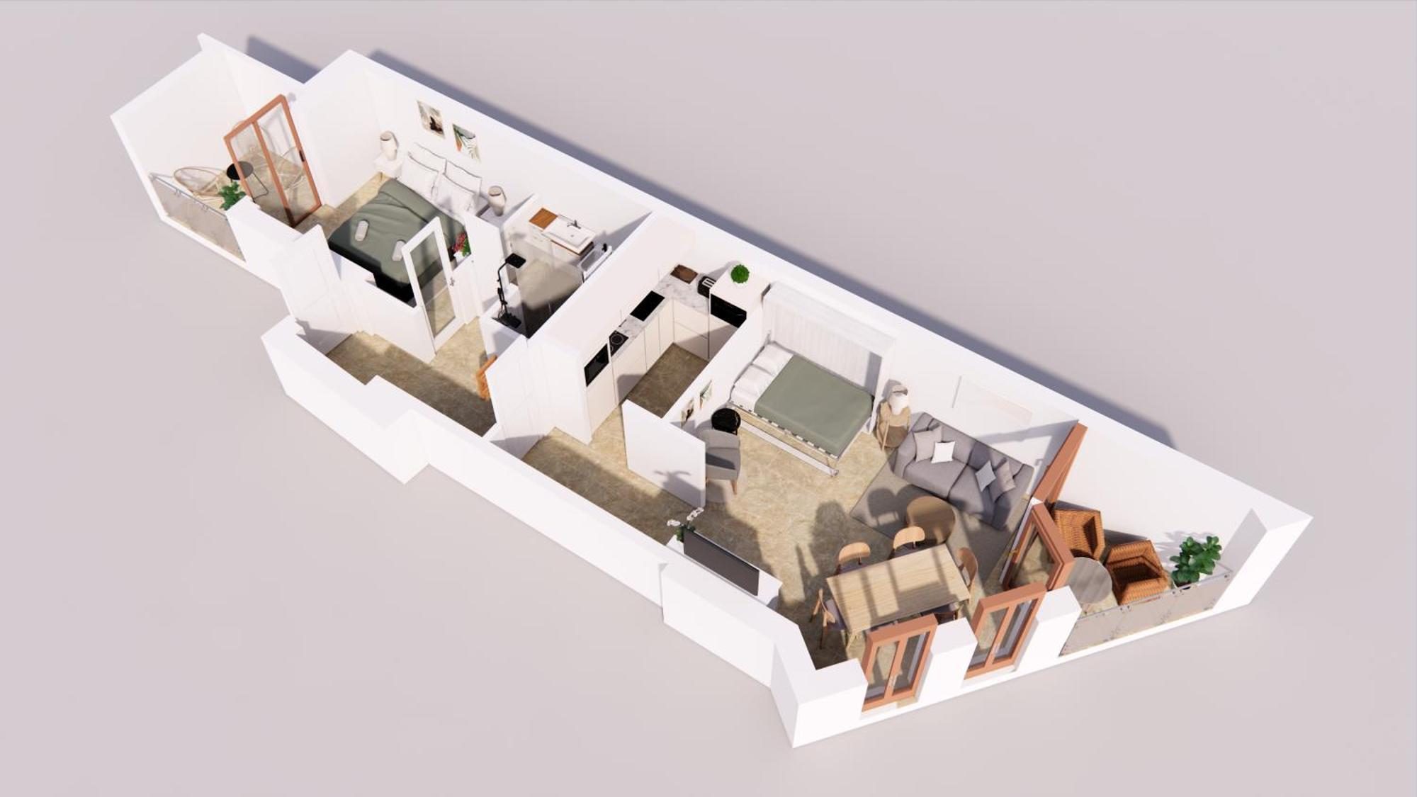 Global Living - Design I Center I Balcony I Smart-tv I Kitchen I