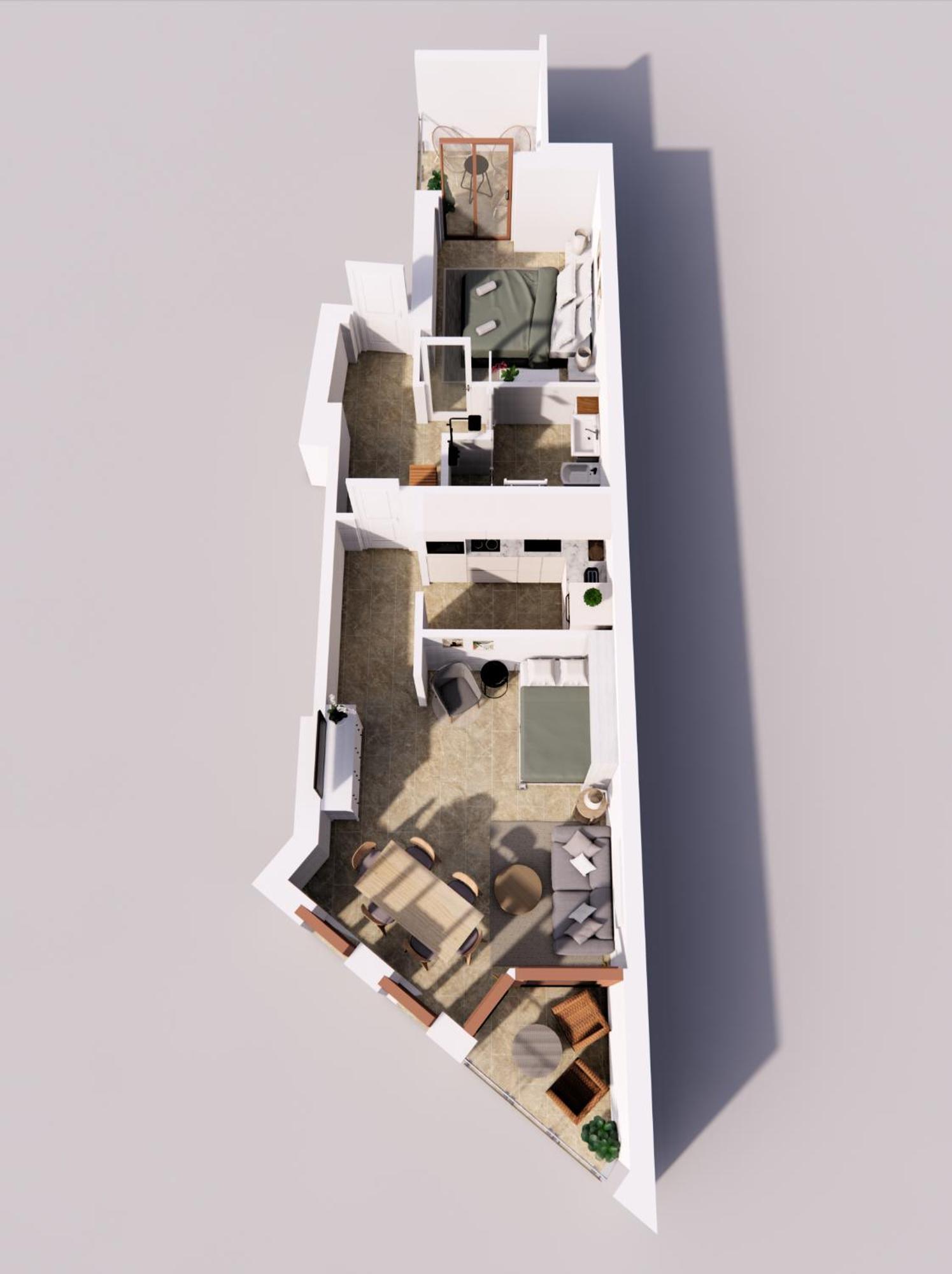 Apartment Global Living - Design I Center I Balcony I Smart-tv I Kitchen I