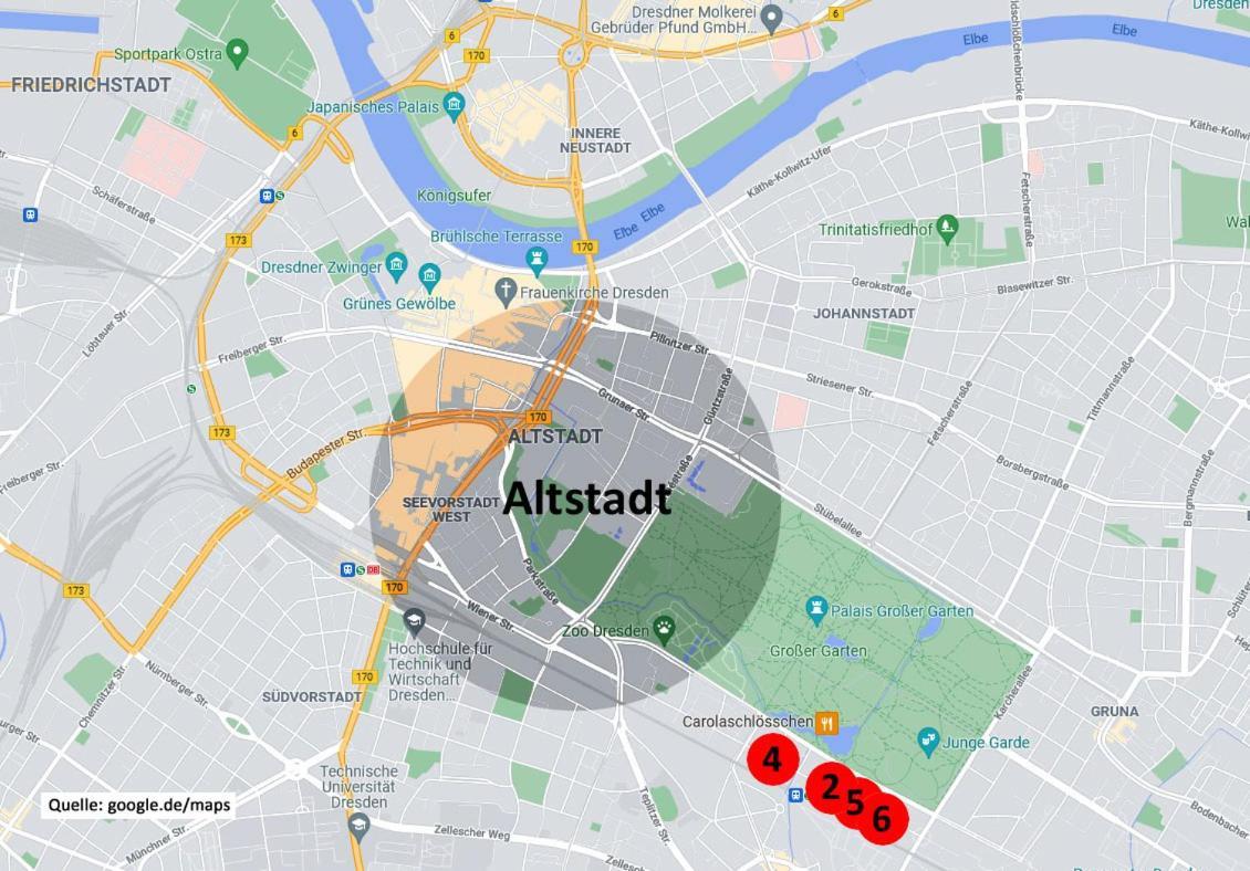 2,4,5,6 Altstadt - Am Grossen Garten