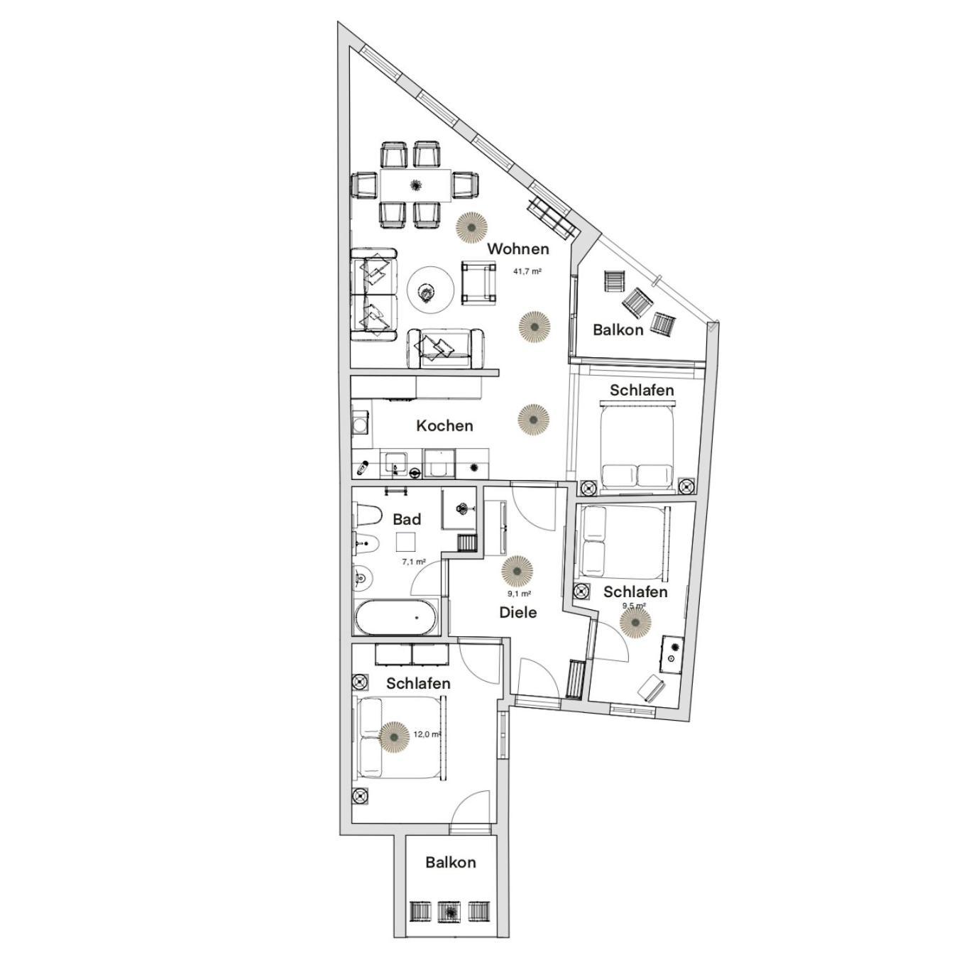 Apartment Pineapple Palais Am Neumarkt - 90 Qm - 1x Free Parking Dresden