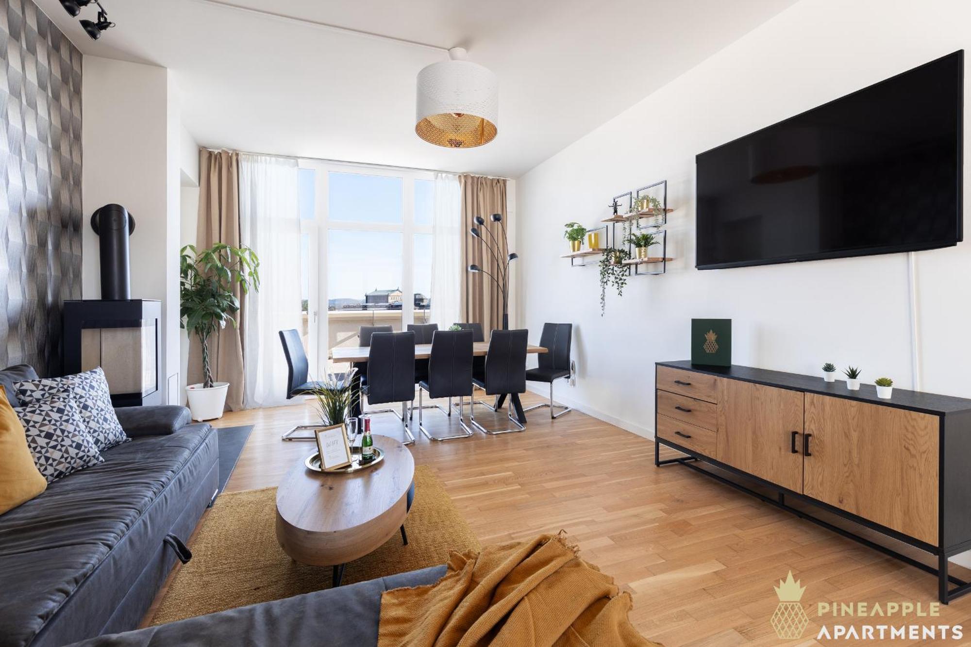 Apartment Pineapple Penthouse Am Zwinger - 162 Qm - 1x Free Parking Dresden