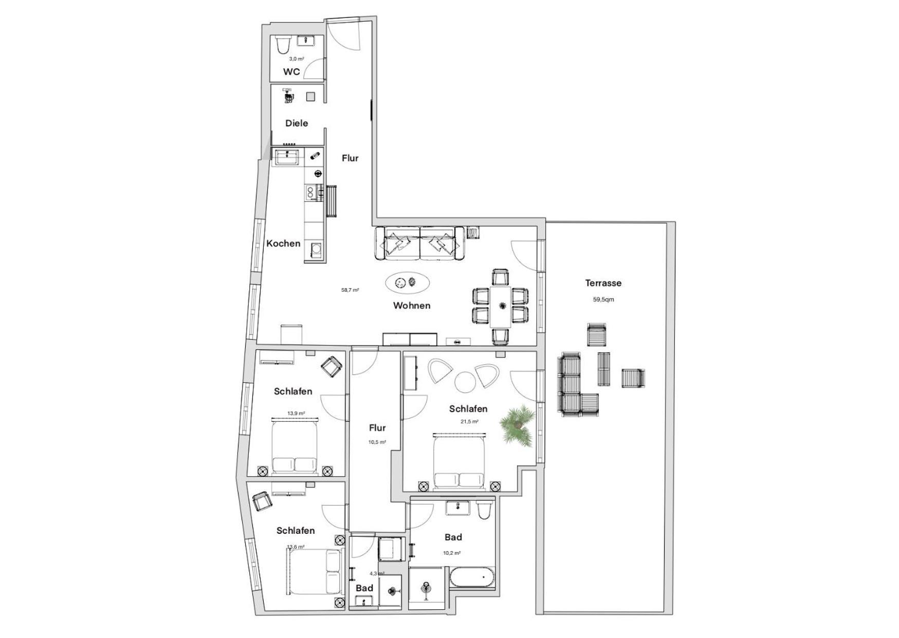 Apartment Pineapple Penthouse Am Zwinger - 162 Qm - 1x Free Parking Dresden