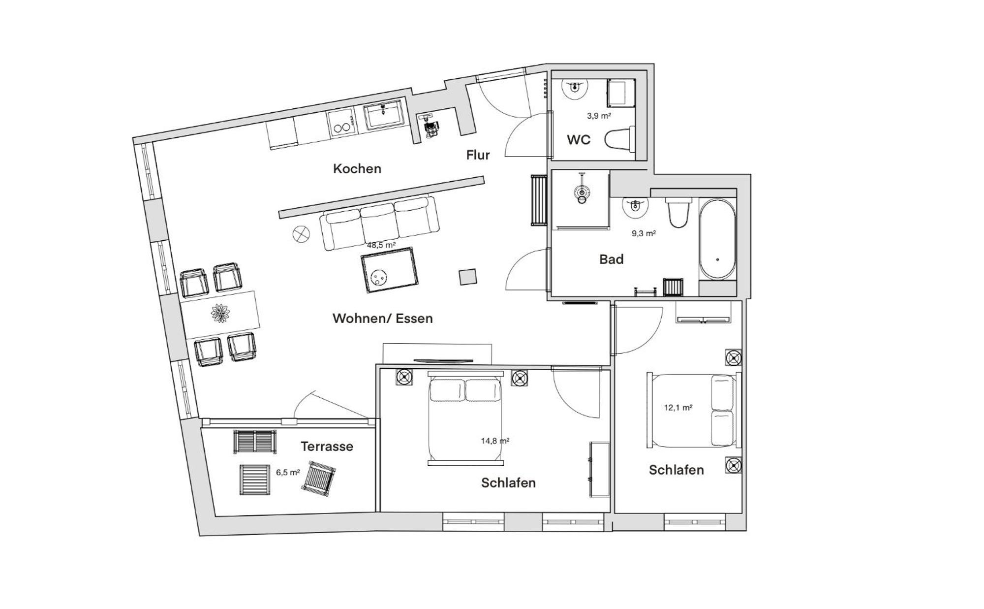 Apartment Pineapple Altstadt Iv - 91 Qm - 1x Free Parking