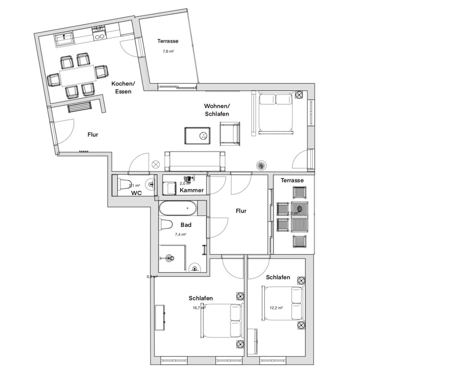 Pineapple Altstadt V - 112 Qm - 1x Free Parking Dresden